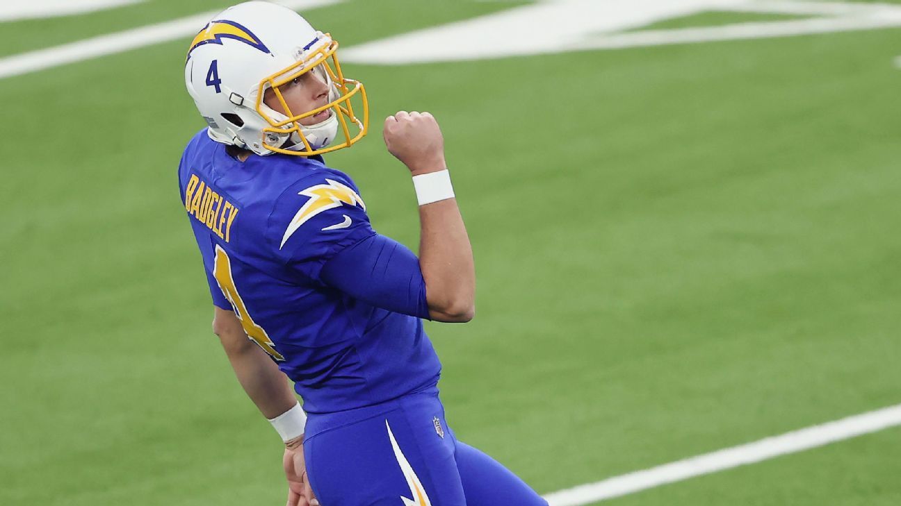 Los Angeles Chargers' 53man roster projection Could Michael Badgley be out as kicker? ESPN