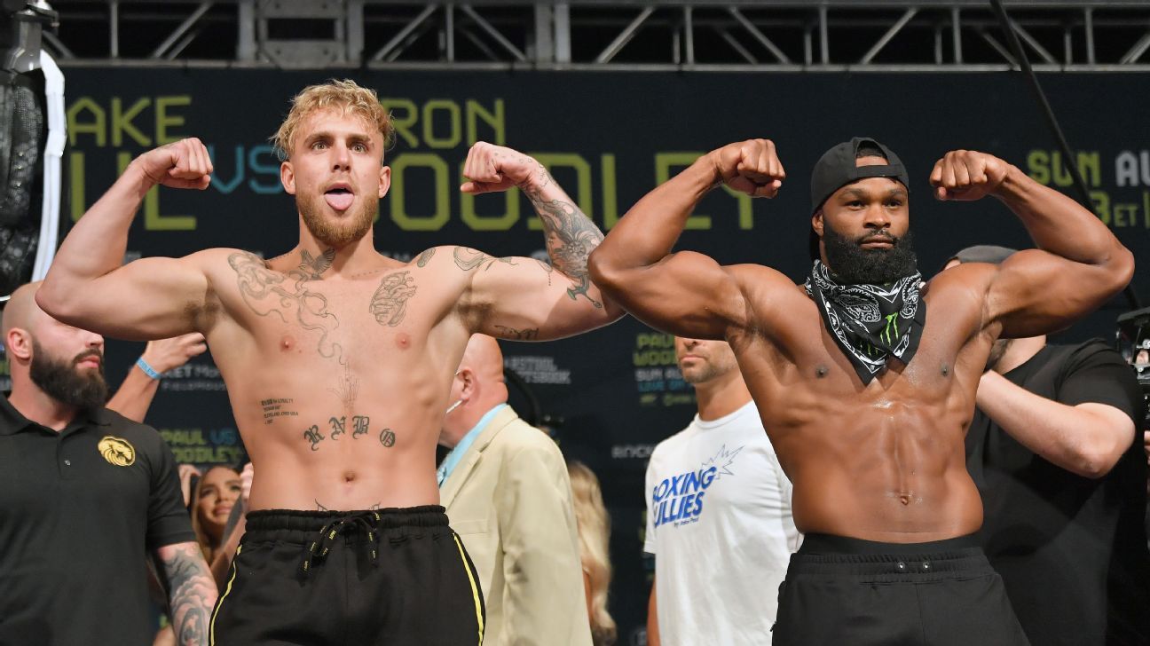 Jake Paul set for Tyron Woodley rematch after Tommy Fury withdraws