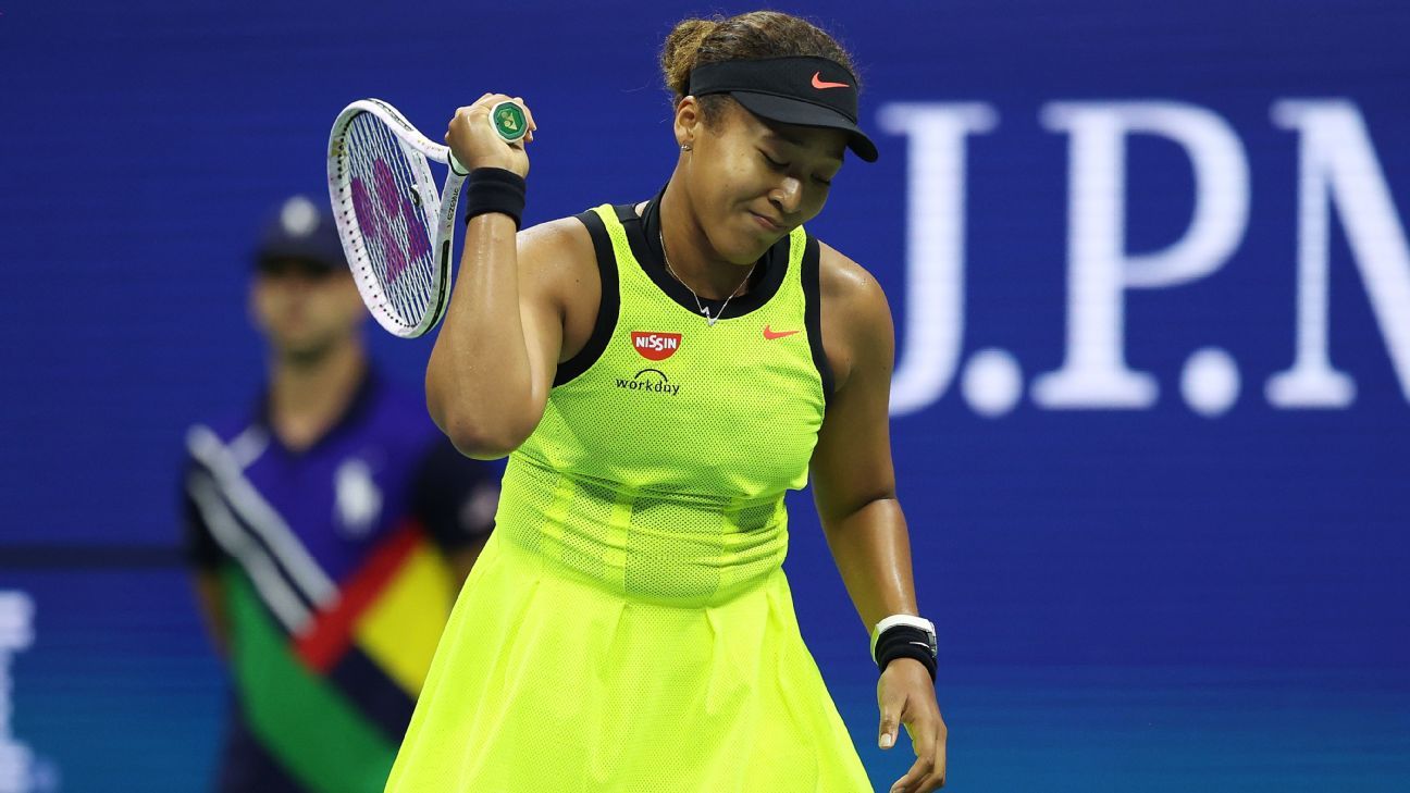 Naomi Osaka's US Open title defense ends in loss to Canadian teen Leylah Fernand..