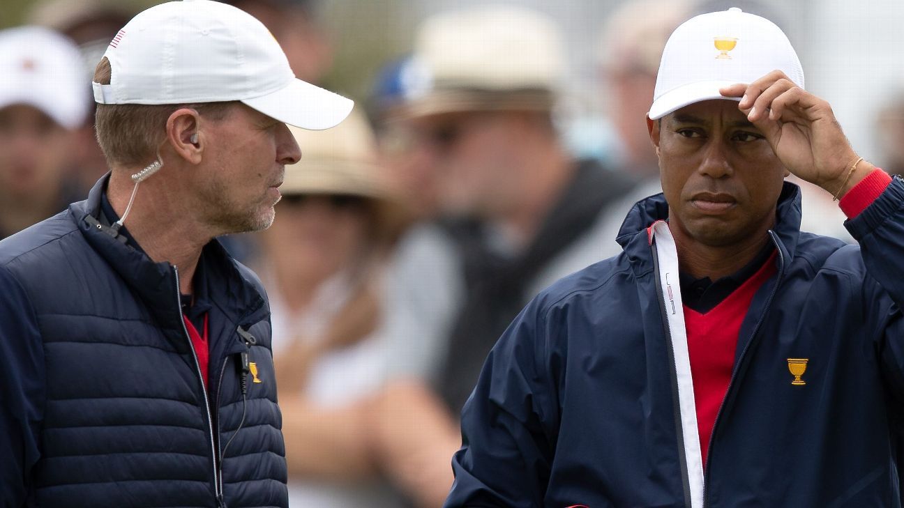 Recovering Tiger Woods won't be with Steve Stricker's Ryder Cup team, but legend..