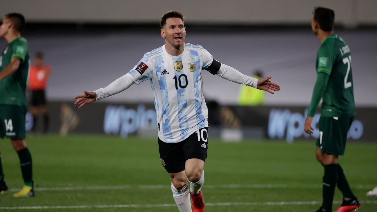 Argentina's Lionel Messi breaks Brazil legend Pele's South American men's goals ..