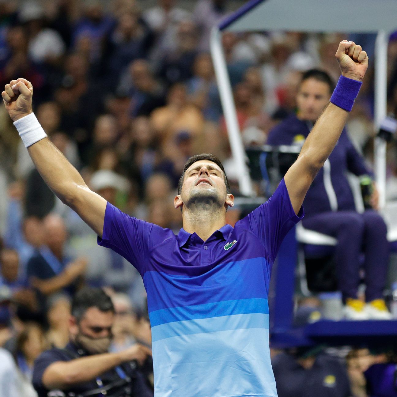 Novak Djokovic powers through Alexander Zverev in five sets, to face Daniil Medv..
