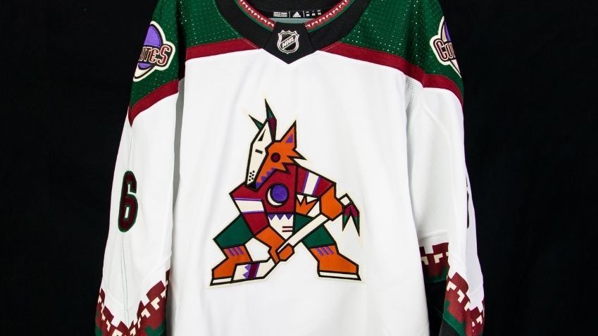 Coyotes primary logo timeline including a clean mockup of the possible new  full-time Kachina logo as recently spotted outside GRA : r/Coyotes