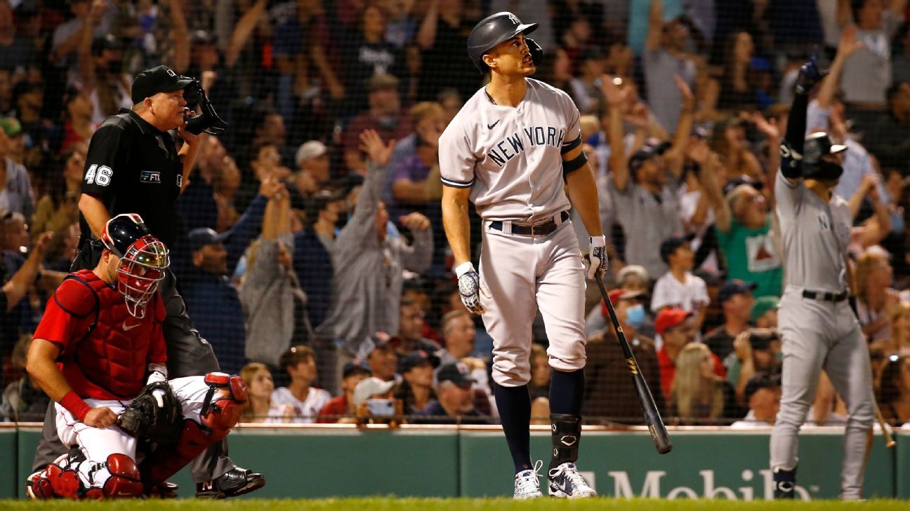 Sunday Night Baseball airs from atop Fenway Park's Green Monster