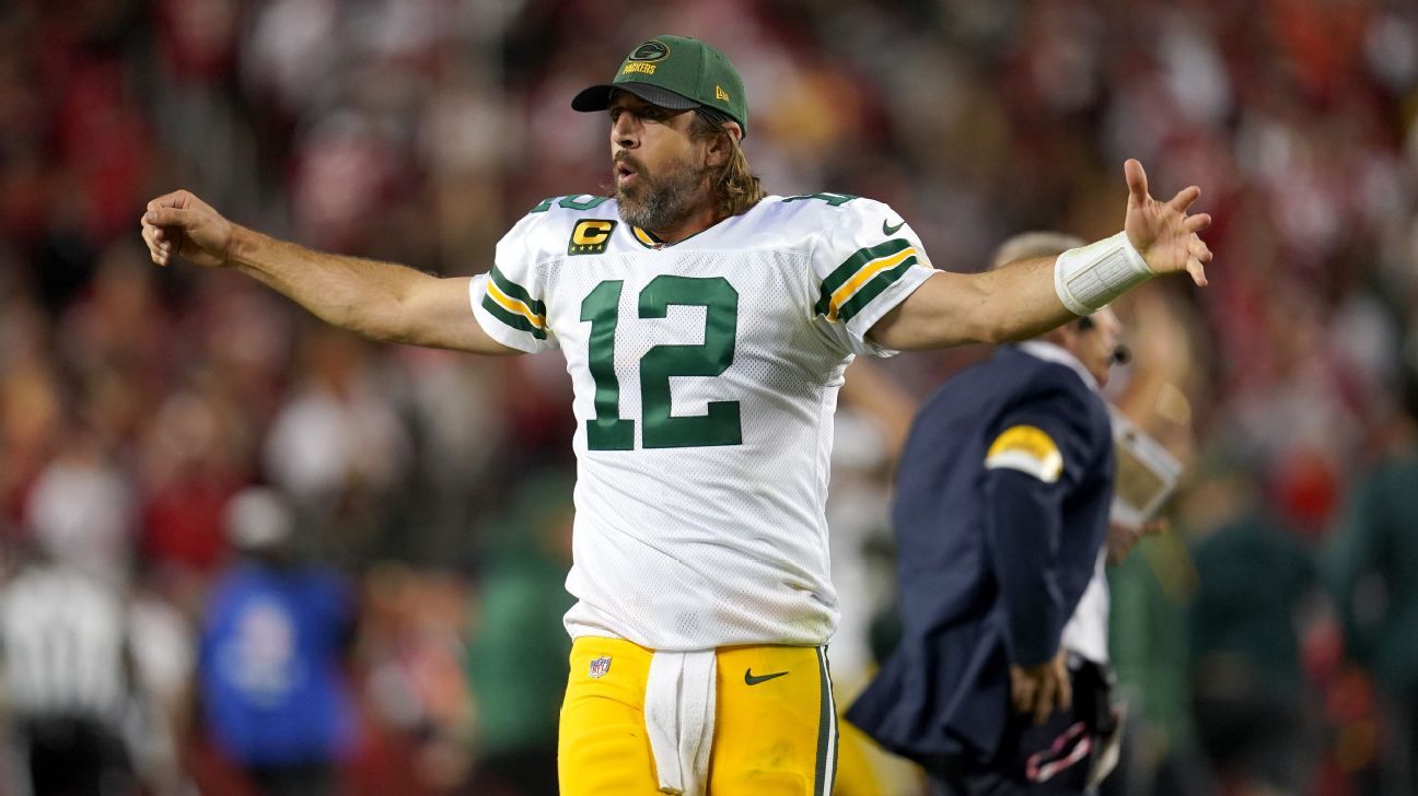 Aaron Rodgers leads Packers past 49ers with last-minute drive