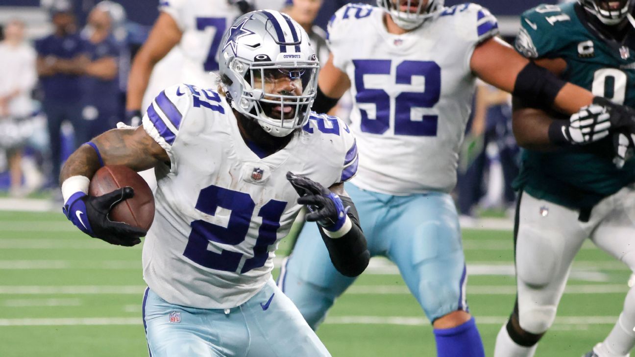 Cowboys' Ezekiel Elliott has two-word praise for Cooper Rush after win over  Giants