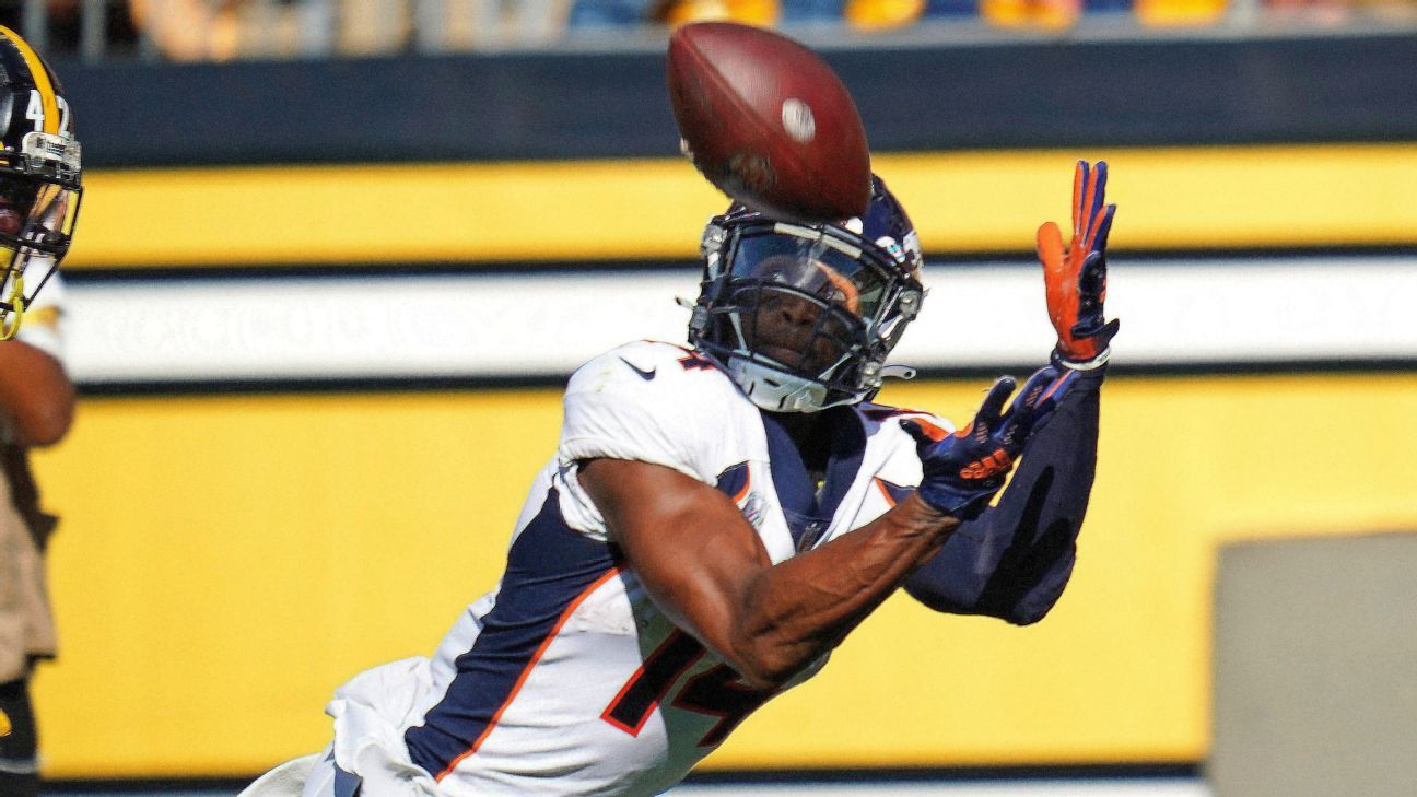 Sources -- Denver Broncos, top WR Courtland Sutton agree to four-year extension worth just under $61M