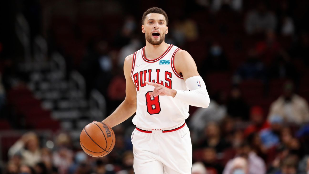 Chicago Bulls' Zach LaVine playing through left thumb injury