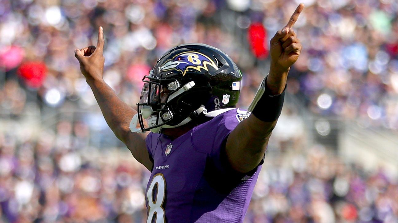 Baltimore Ravens' Lamar Jackson sets NFL record for most wins (35) under the age..