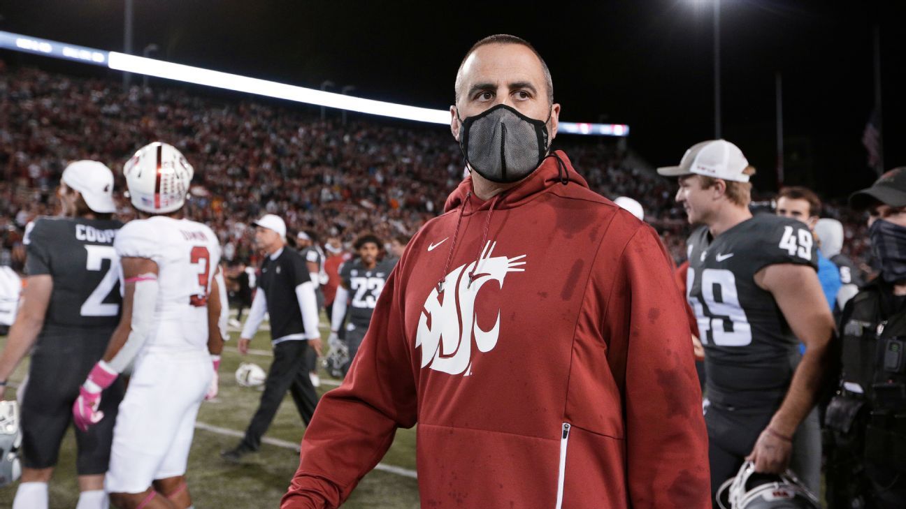 Washington State fires football coach Nick Rolovich, 4 assistants for refusing COVID-19 vaccine