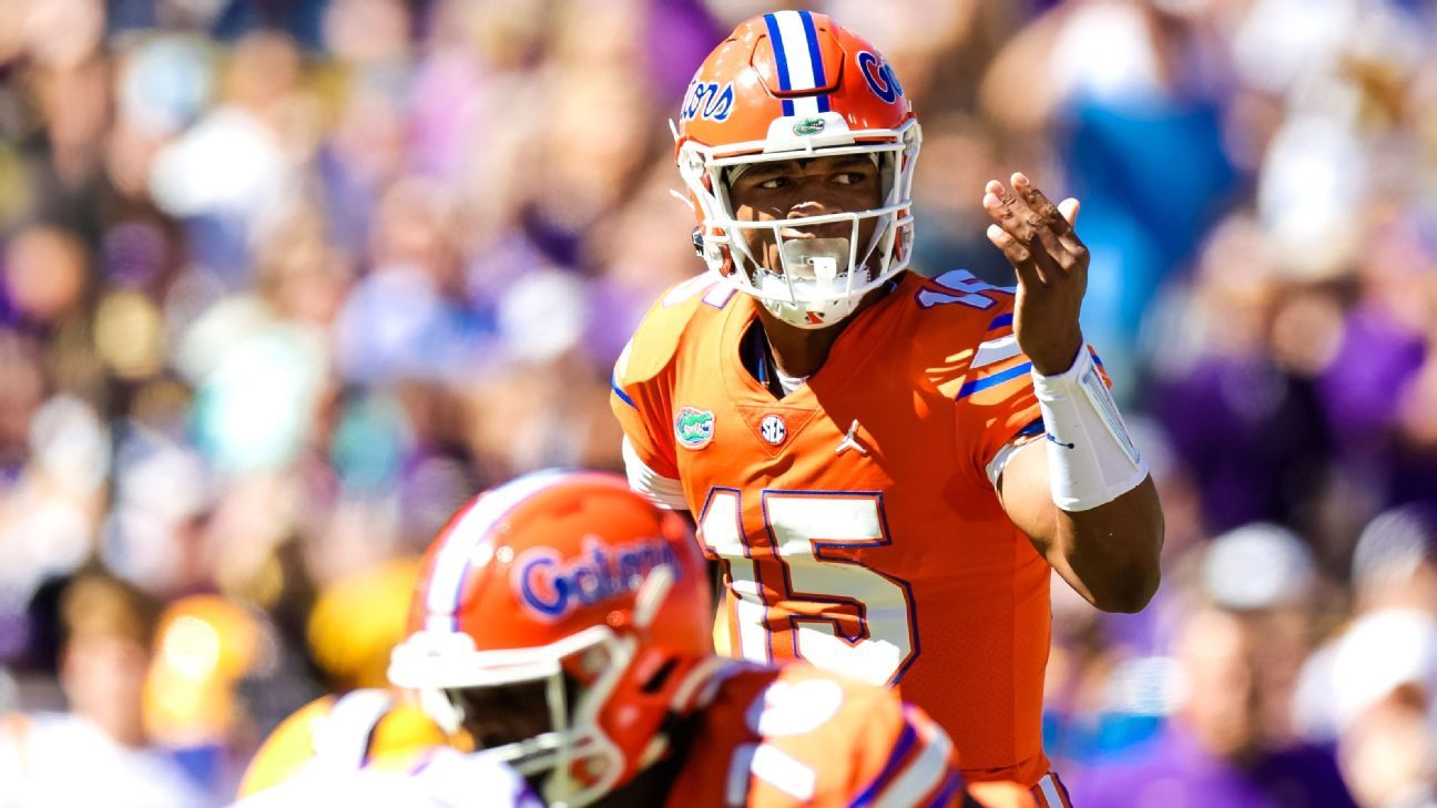 Florida Gators coach Dan Mullen says QB Anthony Richardson injured knee while da..