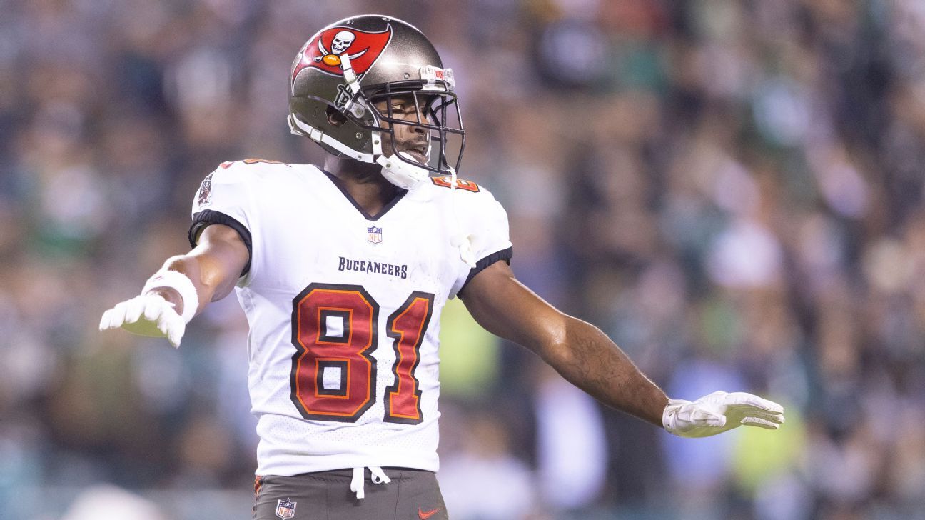 Antonio Brown y Rob Gronkowski son bajas para Buccaneers