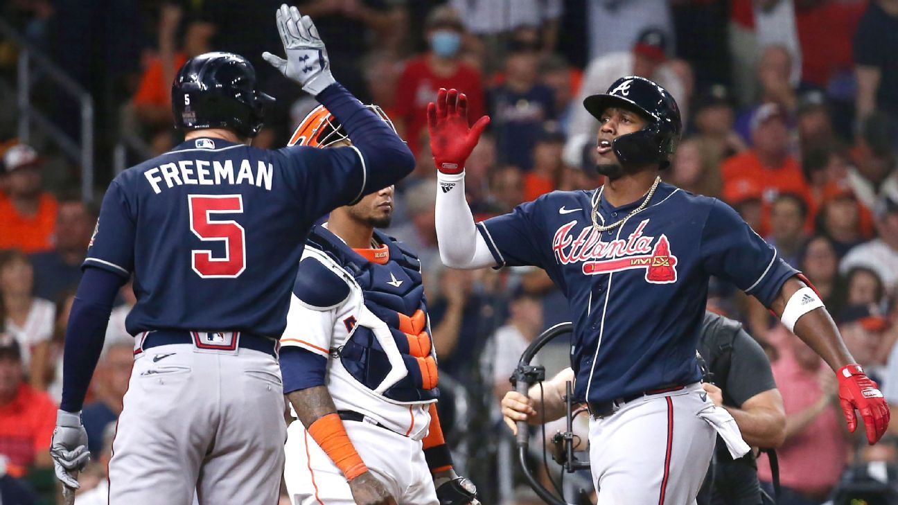 He struck out a guy on a broken leg.' Braves take Game 1, but lose