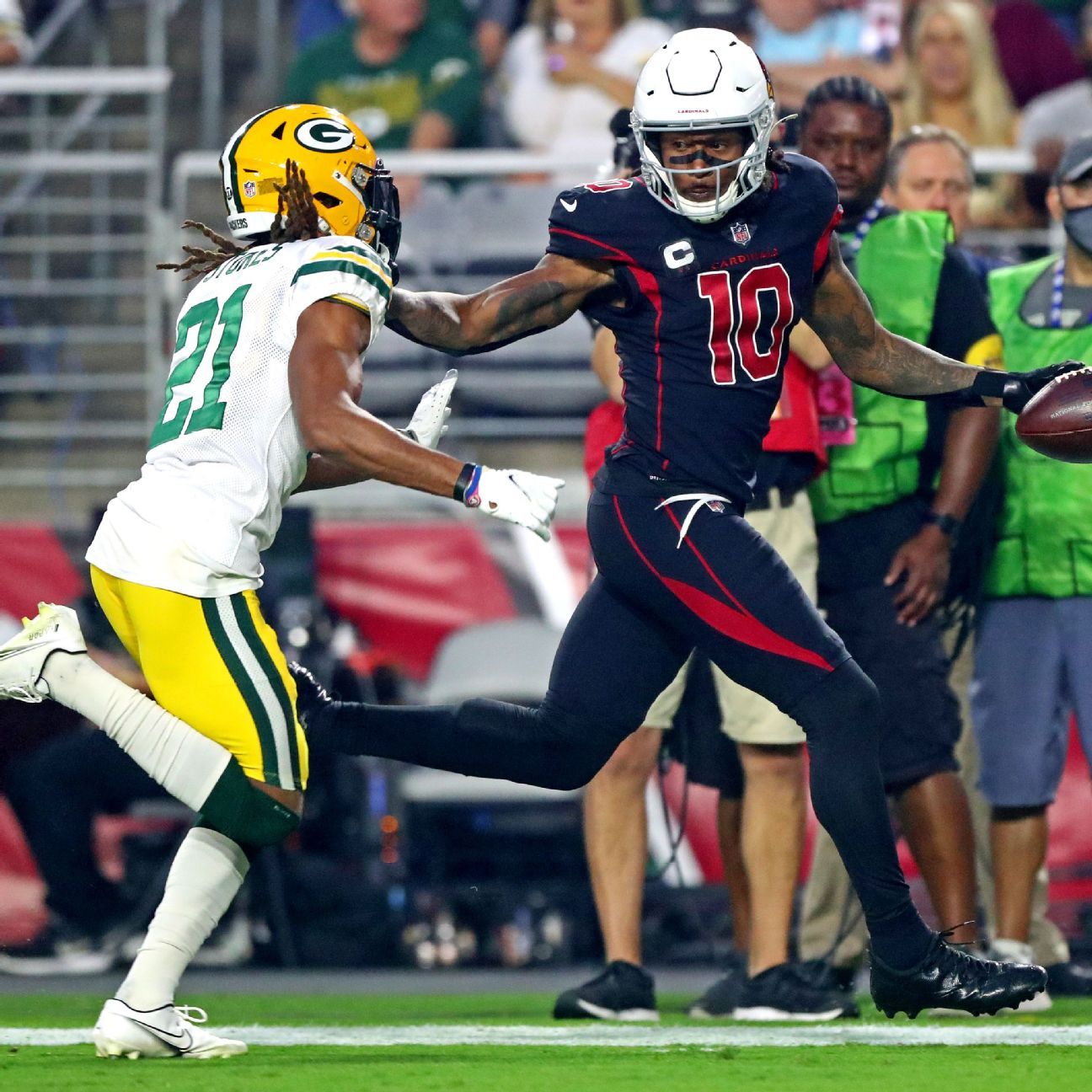 Arizona Cardinals coach Kliff Kingsbury said injured DeAndre Hopkins checked him..