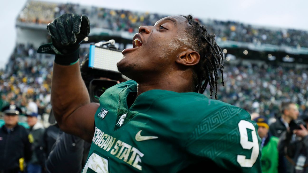 Michigan State RB Kenneth Walker III's 5-TD day against Michigan ignites social media, Heisman hype