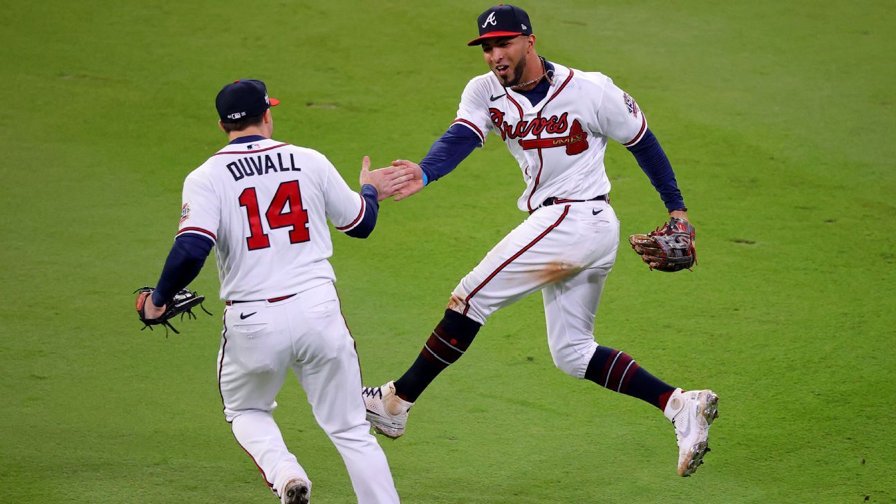 How two balls hit to left field put the Atlanta Braves one win from a World Series title