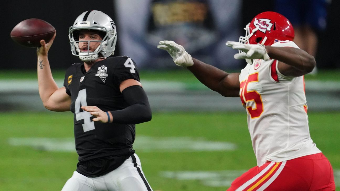 Week 10 NFL game picks: Raiders defeat struggling Chiefs; Packers