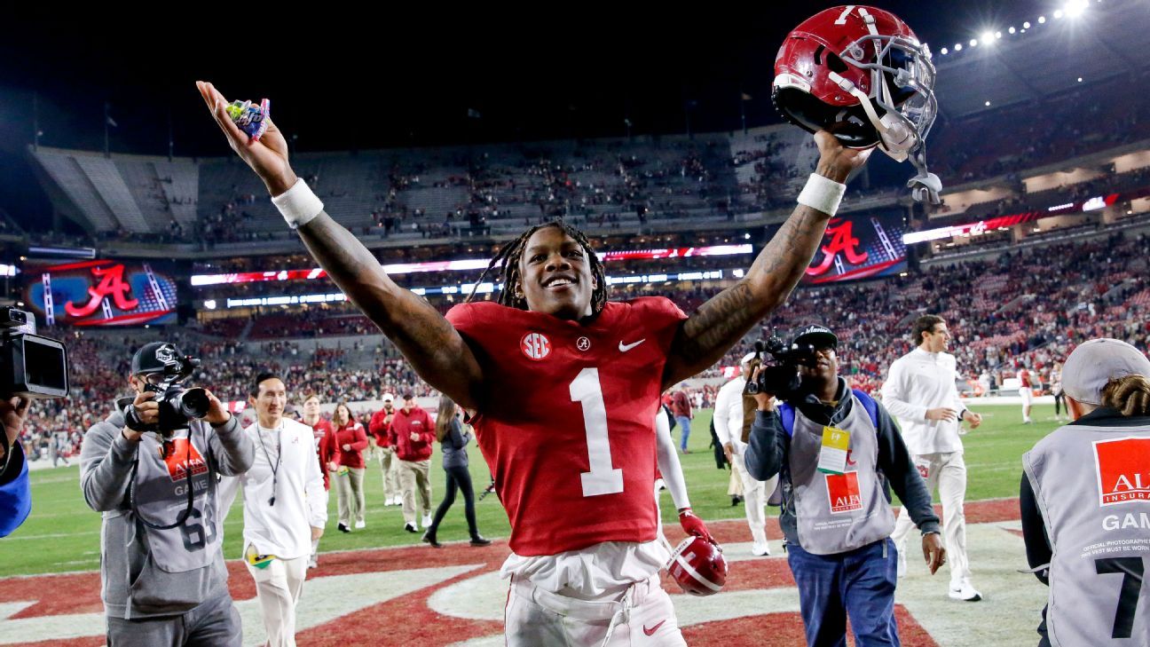 Alabama's Jameson Williams says he would be fastest receiver in