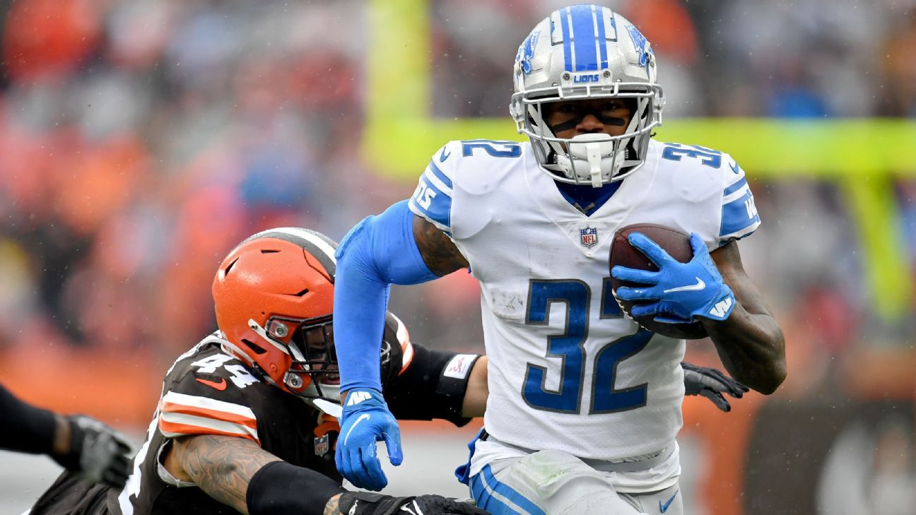 Detroit Lions RB D'Andre Swift, WR Amon-Ra St. Brown ACTIVE vs