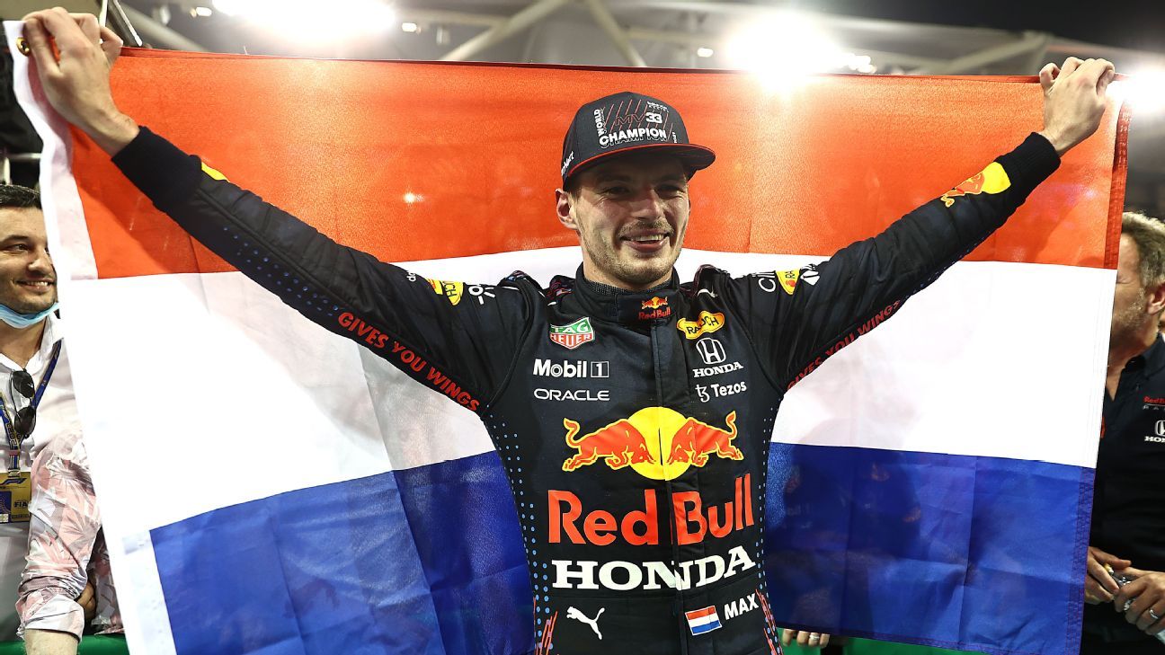 ESPN F1 - MAX VERSTAPPEN WINS THE WORLD CHAMPIONSHIP ON THE FINAL LAP!!!  CAN YOU BELIEVE IT 🏆🤯