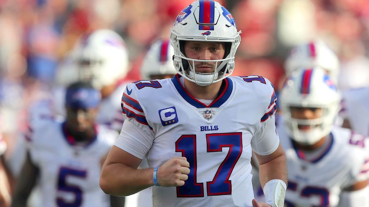 Buffalo Bills QB Josh Allen, day-to-day with a left foot sprain, 'has a chance' ..