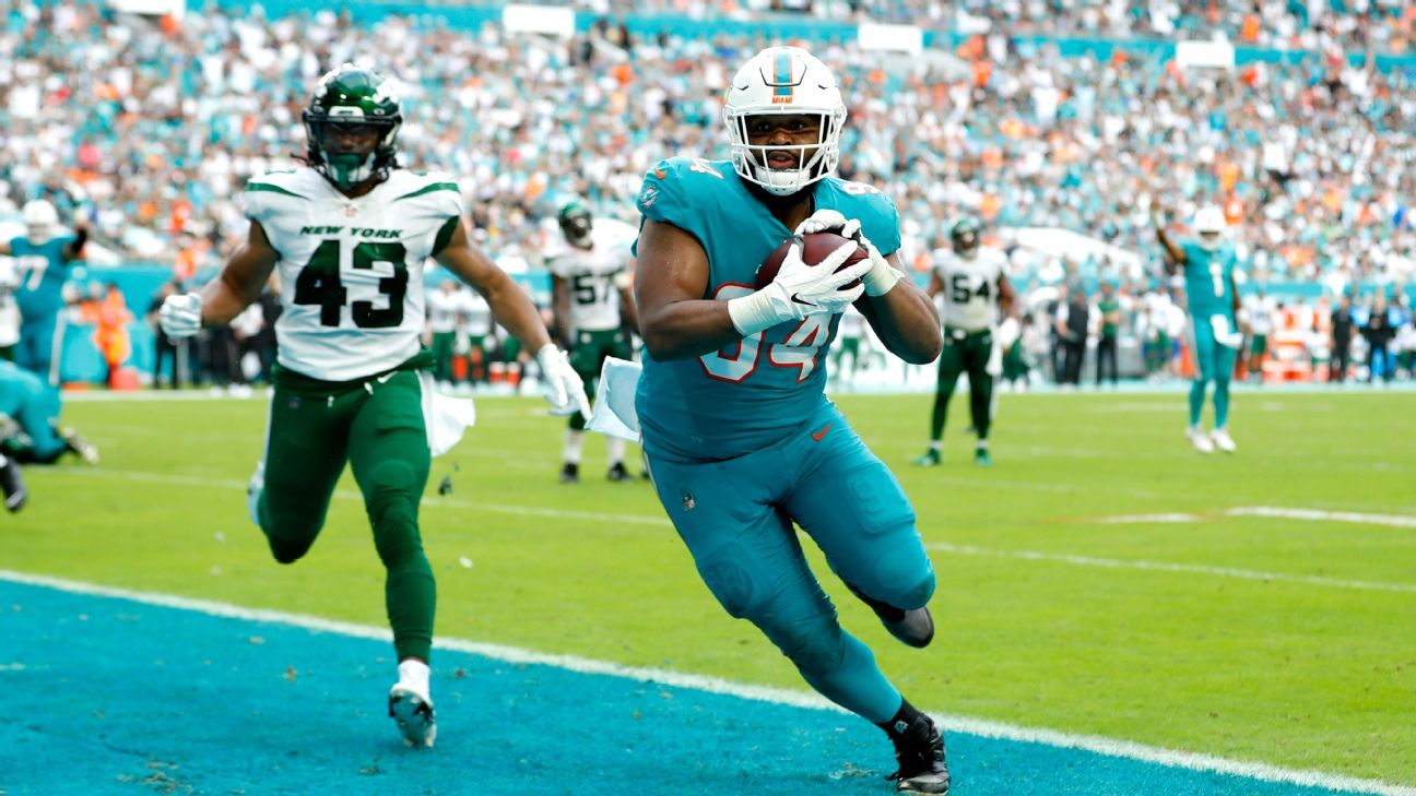 Miami Dolphins defensive tackle Christian Wilkins (94) during the second  half an NFL football game against the New England Patriots, Sunday, Sept.  12, 2021, in Foxborough, Mass. (AP Photo/Stew Milne Stock Photo - Alamy