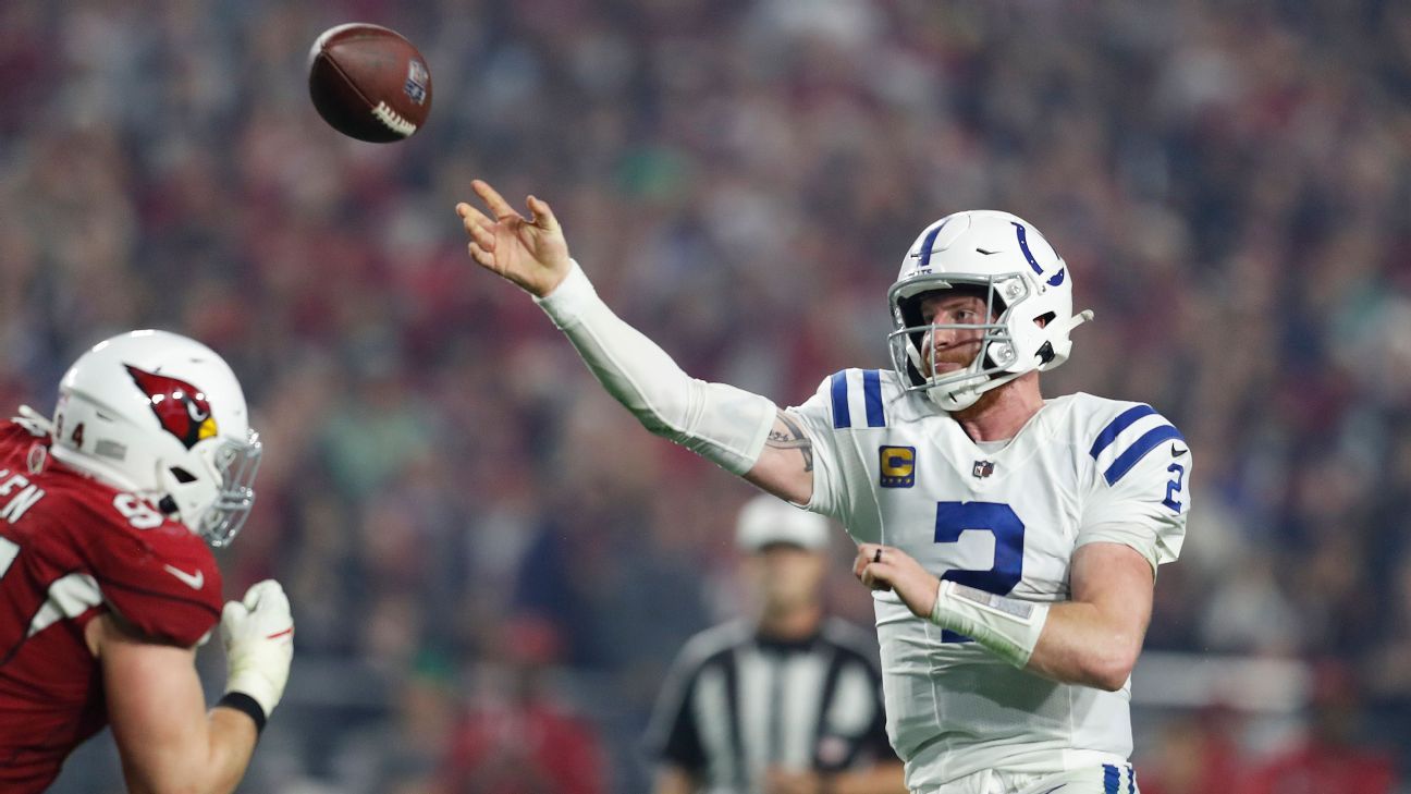 Indianapolis Colts' odds soar after injury to QB Carson Wentz