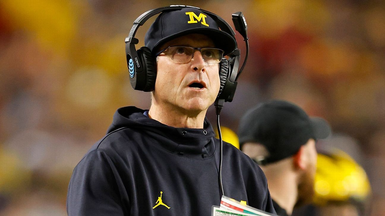 Michigan coach Jim Harbaugh optimistic for future after College Football Playoff semifinal loss – ‘A beginning for this team’ – ESPN