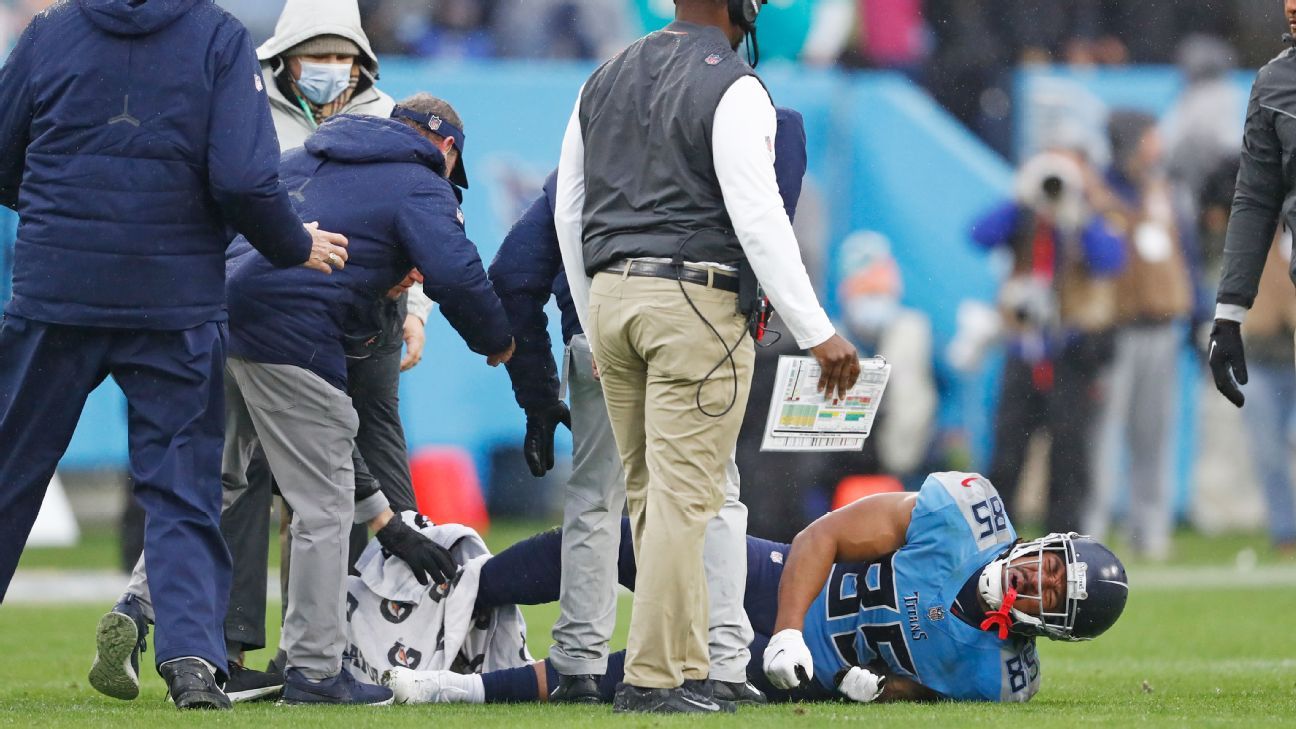 Tennessee Titans lose TE MyCole Pruitt to gruesome ankle injury - ESPN