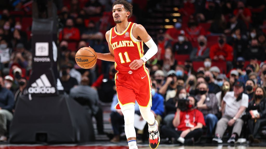 Trae Young Atlanta Hawks Game-Used #11 Red Jersey vs. Cleveland Cavaliers  on February 15 2022