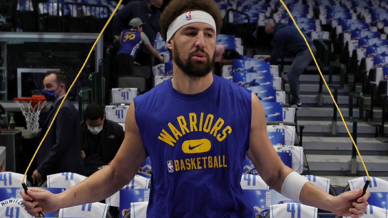 Golden State Warriors star Klay Thompson will return to rotation Sunday vs. Clev..