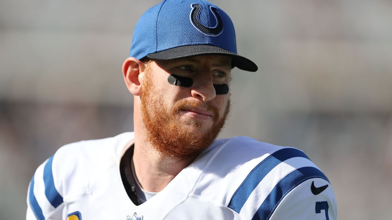 Washington Commanders trading for Indianapolis Colts QB Carson Wentz, sources sa..