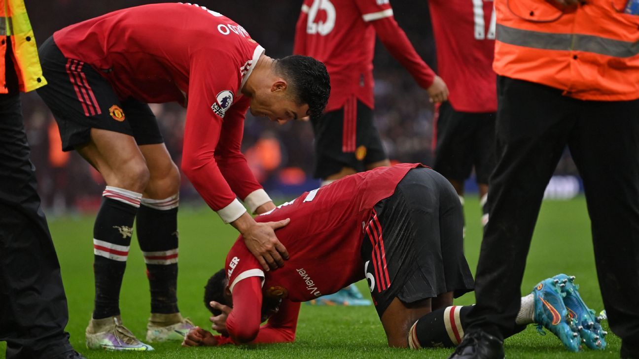 Anthony Elanga: The FA is investigating after a Manchester United striker was struck by an object