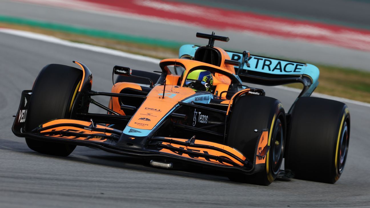 Lando Norris in McLaren F1 car