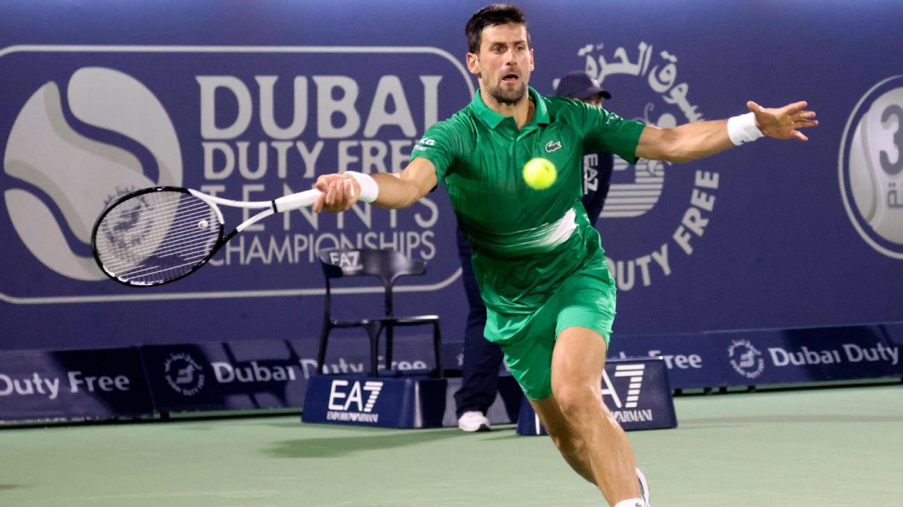 Djokovic wins his first match of 2022 in Dubai