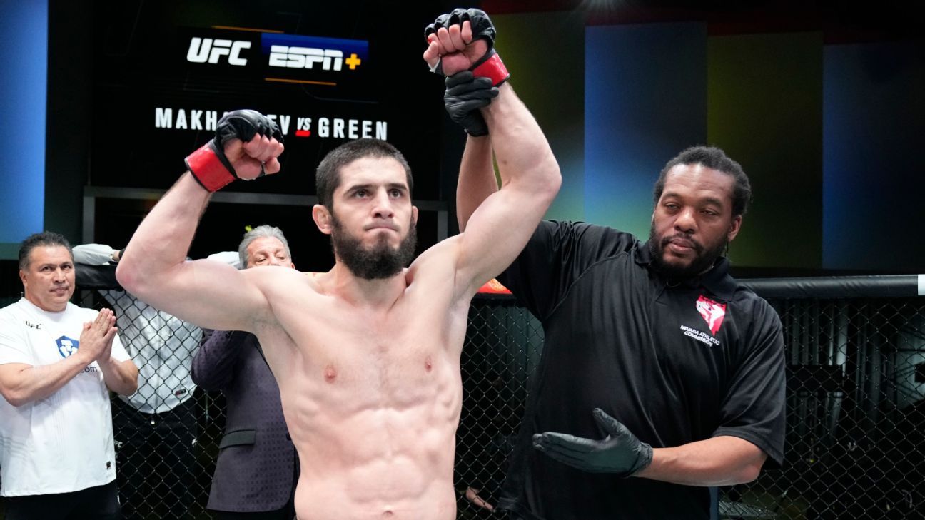 Islam Makhachev dominates Bobby Green in first-round TKO wants title shot next – ESPN