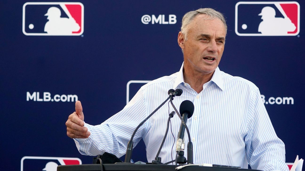 Commissioner Rob Manfred gifts major league players headphones as lockout peace ..