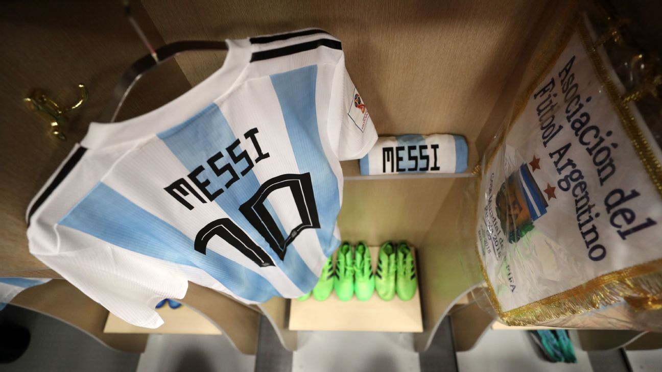 Argentina captain Lionel Messi has literally 100s of jerseys made for every  international match - ESPN