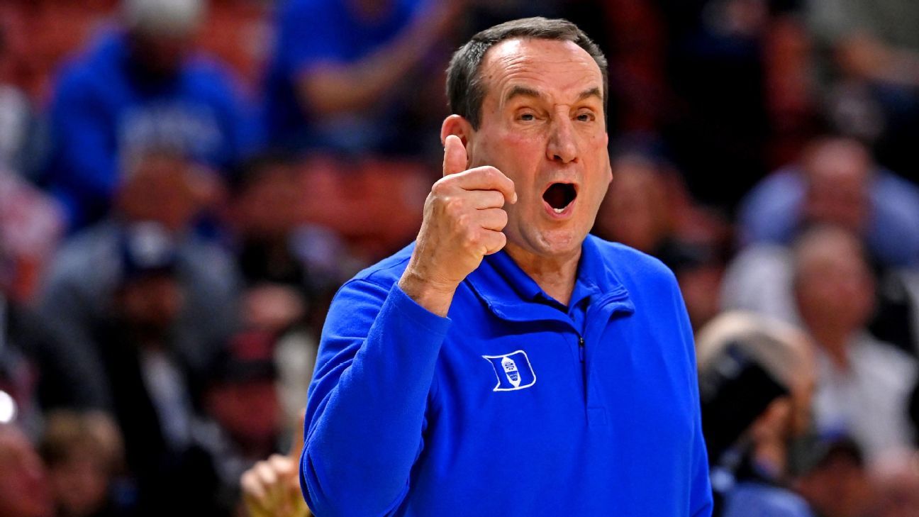 Duke's Mike Krzyzewski expresses displeasure with slippery court, late-arriving ..