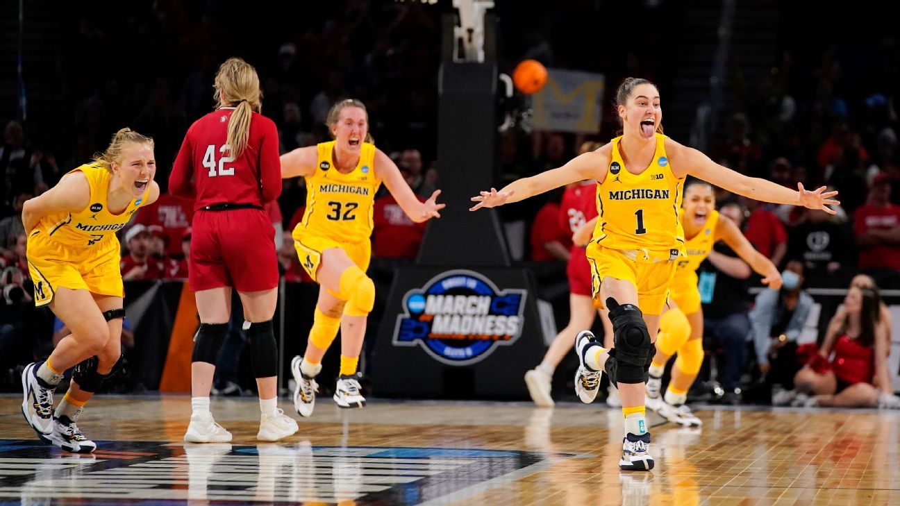 El baloncesto femenino de los Wolverines de Michigan celebra su primer Elite Eight en la historia del programa después de la derrota ‘arrolladora’ ante el título ‘Big Ten’