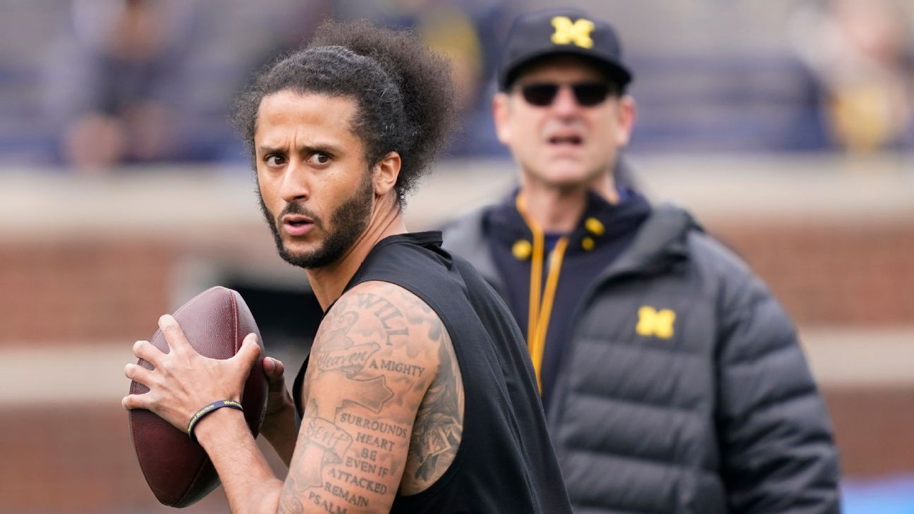 Colin Kaepernick throws for NFL scouts at Michigan spring game: 'I can  still play, still throw it' - ESPN