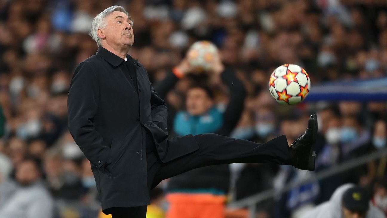 Real Madrid boss Carlo Ancelotti is first coach to reach Champions League semifi..