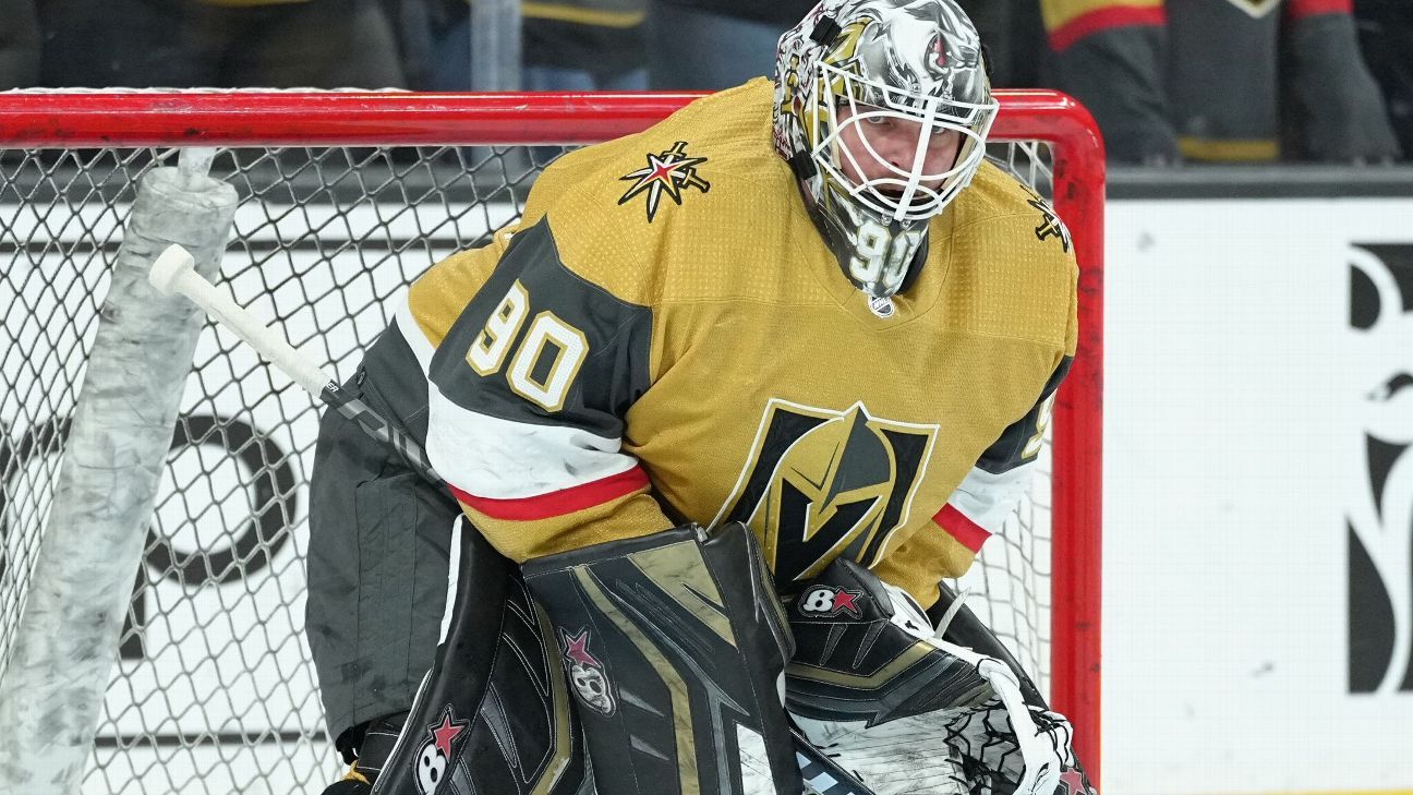 Vegas Golden Knights goaltender Robin Lehner, 30, set to undergo season-ending s..