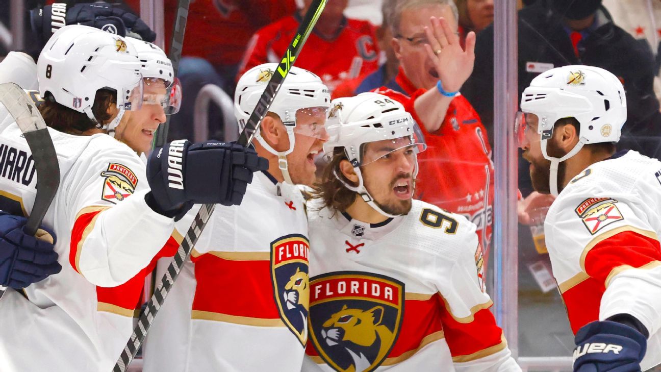 Carter Verhaeghe scores in overtime as Florida Panthers eliminate Washington Cap..
