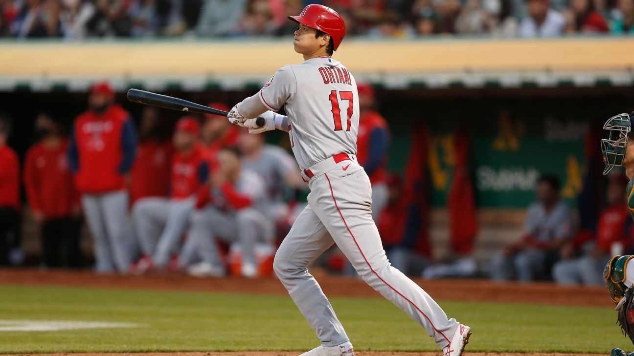 Los Angeles Angels' Shohei Ohtani becomes third Japanese-born player to hit at l..
