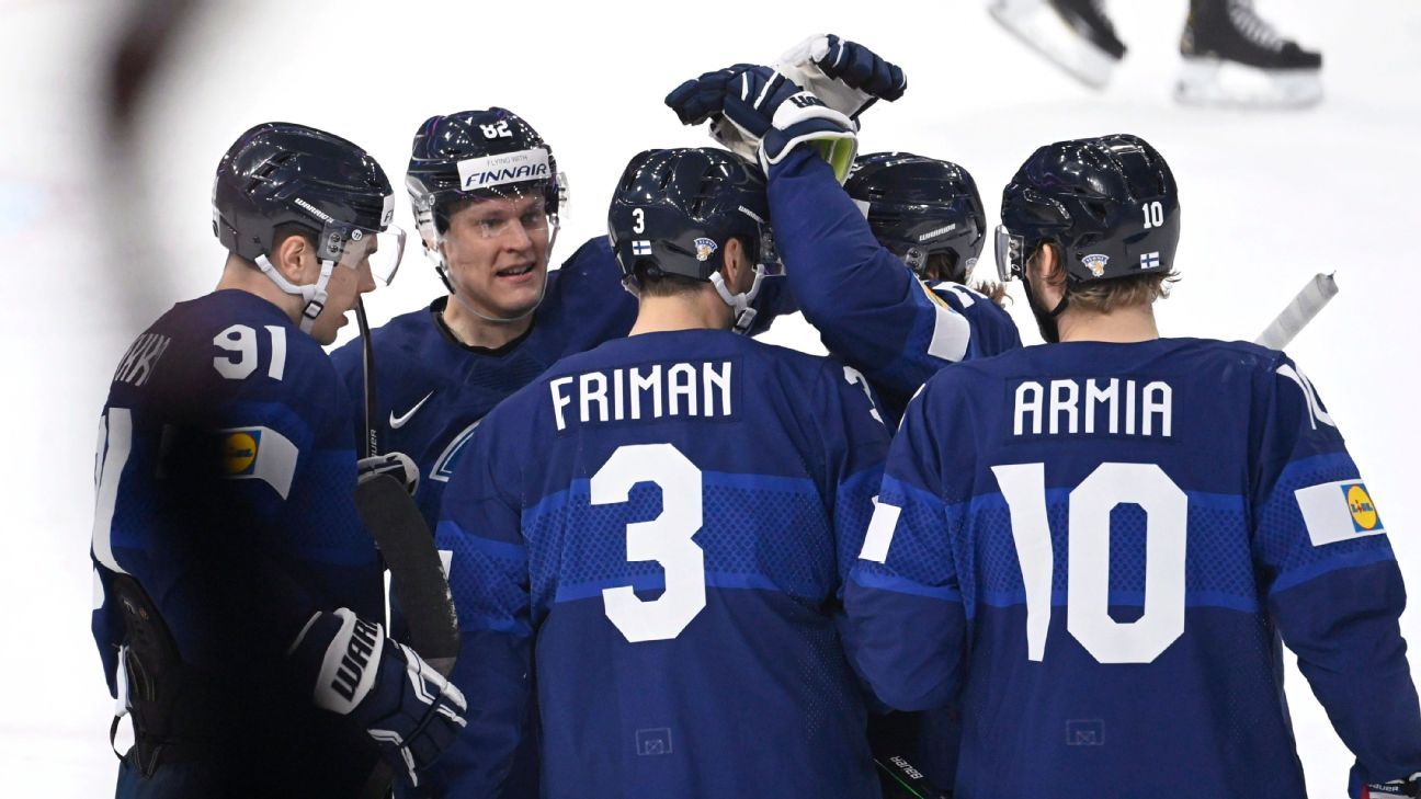 Finnland dominiert Großbritannien;  Deutschland führt Italien in der Eishockeywelt an