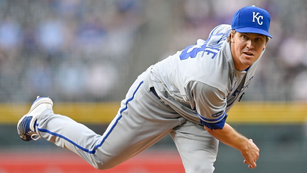 CHICAGO - MAY 6: Zack Greinke #23 of the Kansas City Royals