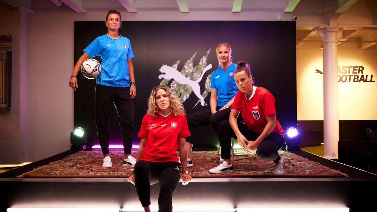 Women's Euro 2022 kits: Italy among teams to get new jersey with floral design