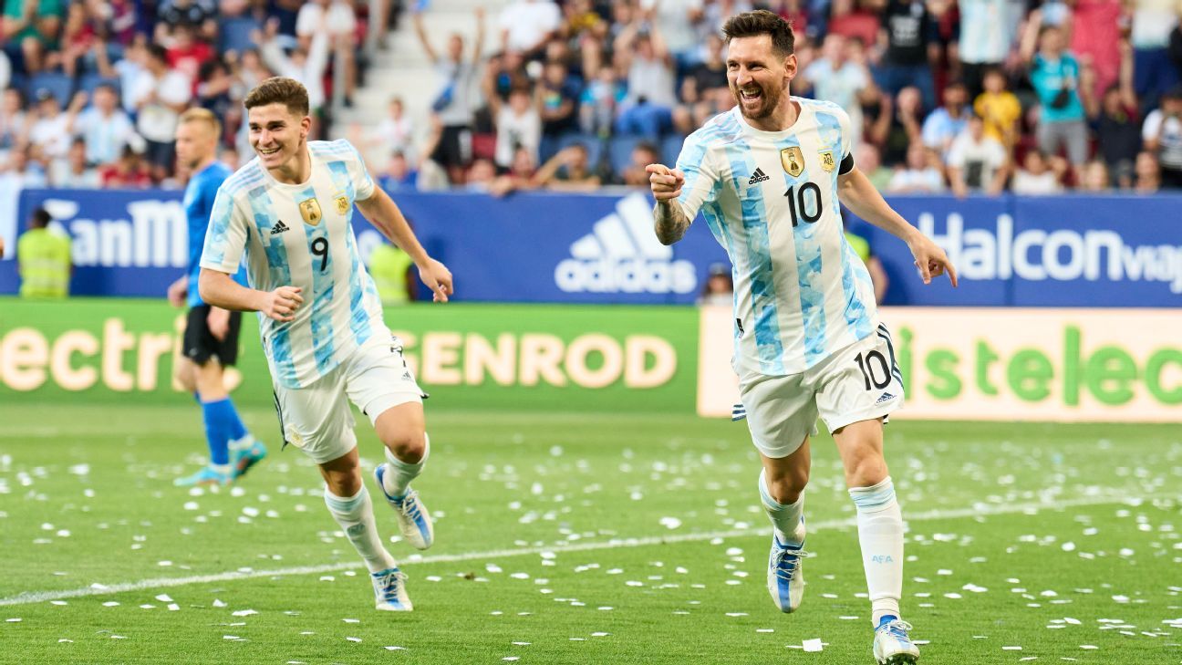 Invicta há 34 jogos, Argentina 'entusiasma' Messi antes da Copa