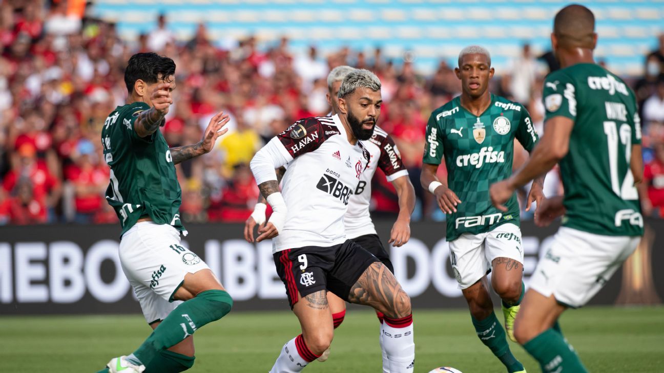 Onde estão os titulares da final de 2021 entre Palmeiras e Flamengo?